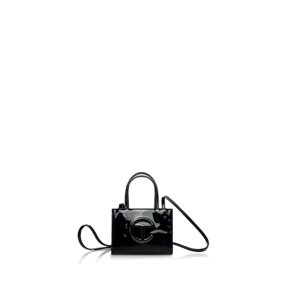 Telfar Handbags - Small Black Patent Telfar Bag